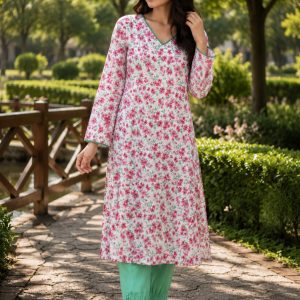 Blush Blossom – Premium Lawn 2 Piece Stitched