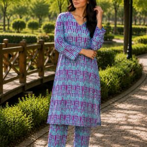 Amethyst Maze – Premium Lawn 2 Piece Stitched PL2-S-AM