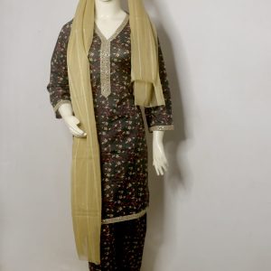 Premium 3-Piece Printed Lawn Suit – Midnight Floral SLB-LWN-MDFLR-3PC-M