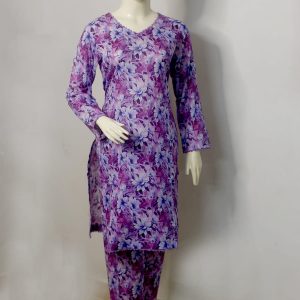Premium Printed Pure Lawn 2-Piece Suit – Lavender Blossom SLB-PL-LVBL-2P
