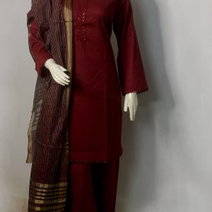 Premium Pure Lawn 3-Piece Suit – Elegant Floral Blossom SLB-LWN-3PC-ELB